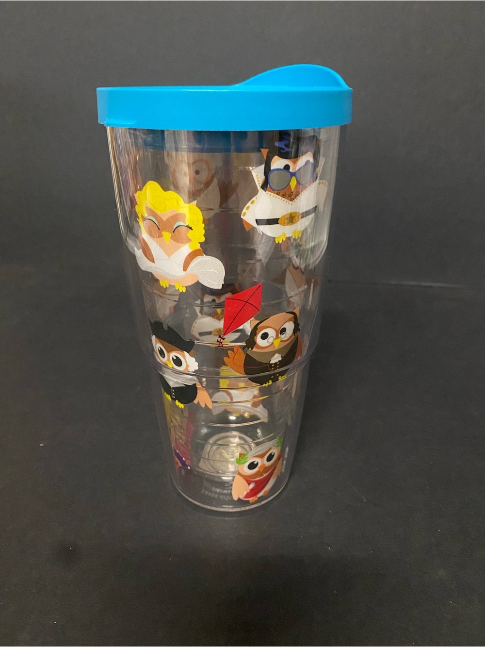 Tervis colorful owls from history (including Elvis) Tumbler 16oz.